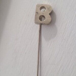 Letter "B" B Monogram Initial Vintage 1980's Stick Pin